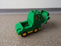 LEGO DUPLO AUTO NÁKLADNÍ POPELÁŘ ZELENÉ